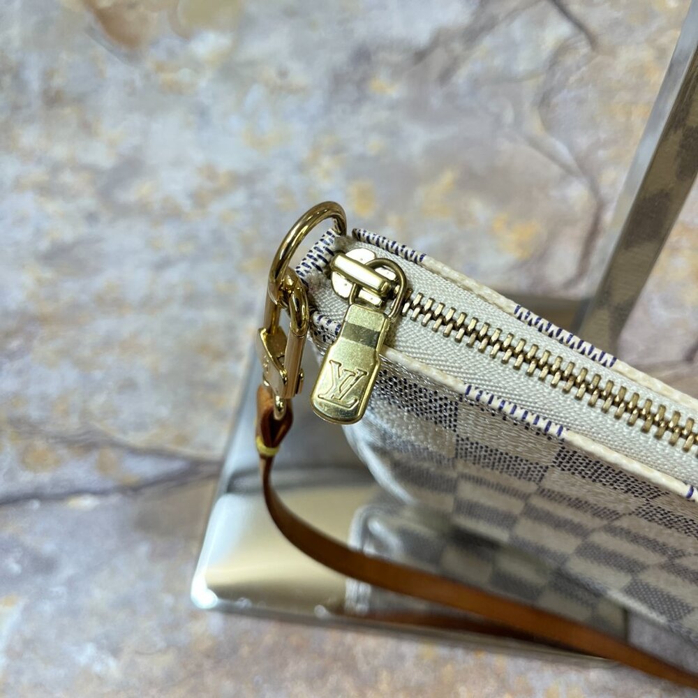 Louis Vuitton Damier Azur Pochette Accessoires Pouch / Shoulder Clutch Bag - Picture 10 of 13